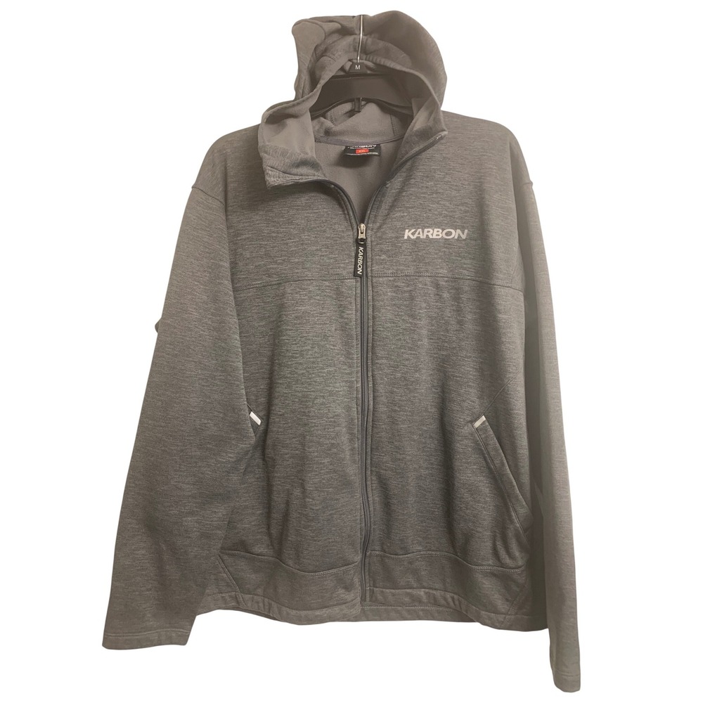 Karbon  XXL‎ Grey Heather Full Zip Fleece Outdoor Casual Hoodie Jacket